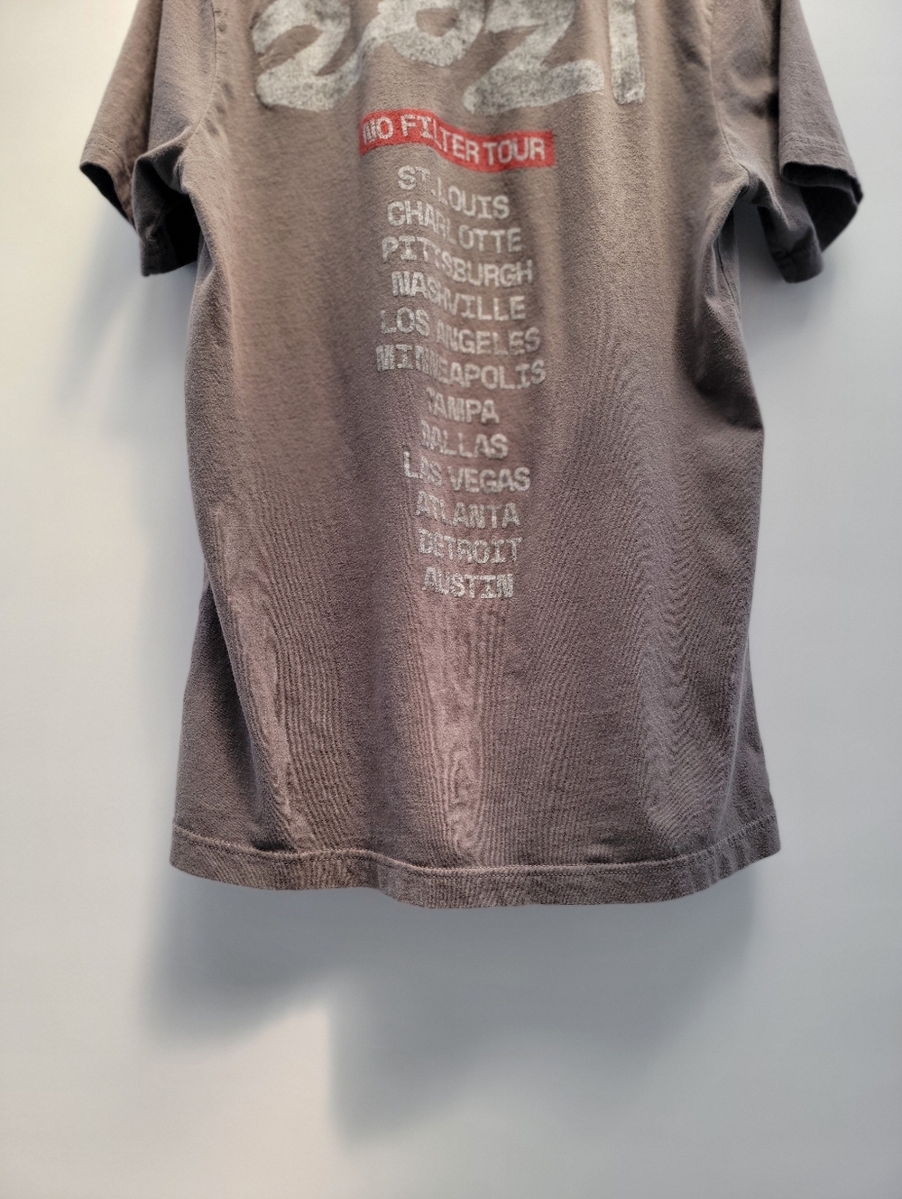 Rolling Stones 2021 No Filter Tour T-Shirt Medium Unisex Gray Flag Festival Boho - Picture 10 of 11